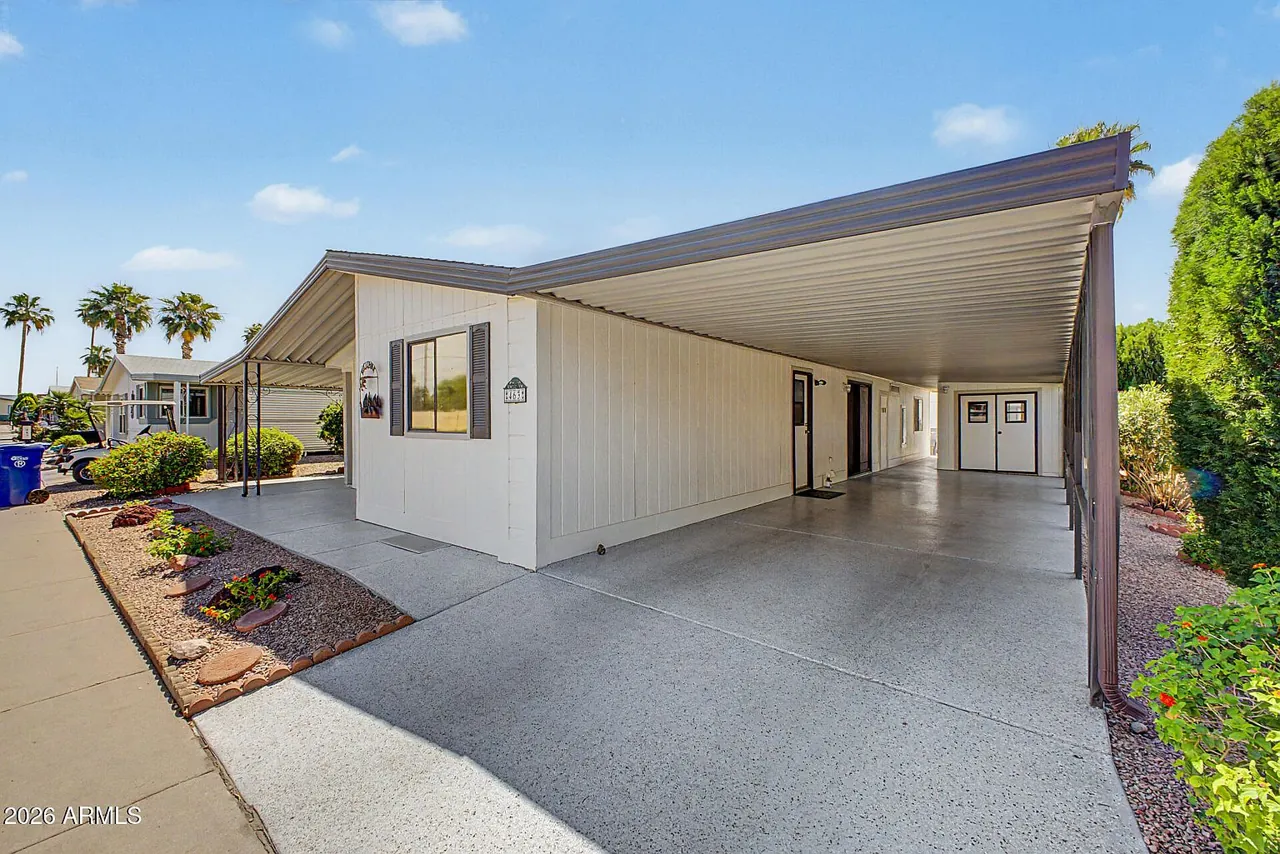 Two-car covered carport