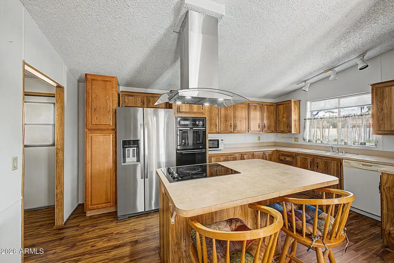 Kitchen island and casual dining nook